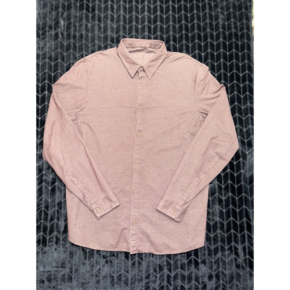 Lululemon Men's Commission Long Sleeve Button Enzyme Rose Size XL